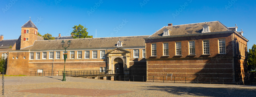 Wall mural breda castle from outside, view of stadtholder gate. castle in city of breda, province of north brab