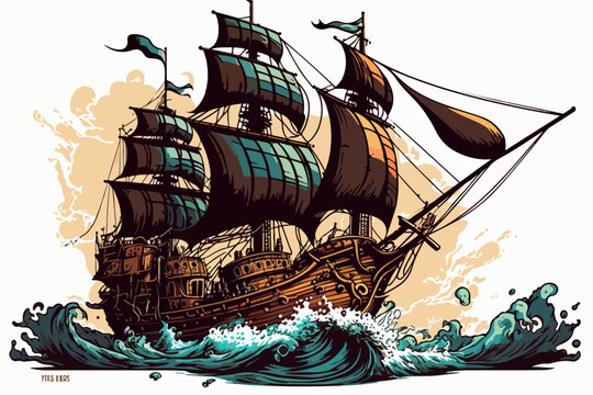 Pirate Ship Vector Images – Browse 100,553 Stock Photos, Vectors, and Video