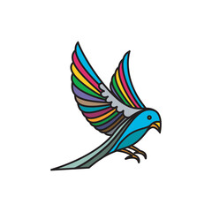  Bird Logo Colorfull Design Illustration