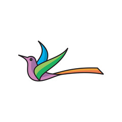  Bird Logo Colorfull Design Illustration