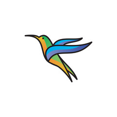 Obraz na płótnie Canvas Bird Logo Colorfull Design Illustration