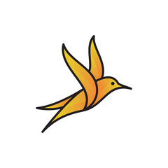  Bird Logo Colorfull Design Illustration