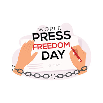 World press freedom day concept banner celebration vector illustration. World Press Day to raise awareness of the importance of freedom of the press. Great used on Greeting Cards, Posters and Banners