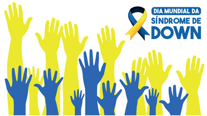 DIA MUNDIAL DA SÍNDROME DE DOWN, SÍNDROME DE DOWN, DIA DA SÍNDROME DE DOWN,  CORAÇÃO AZUL E AMARELO