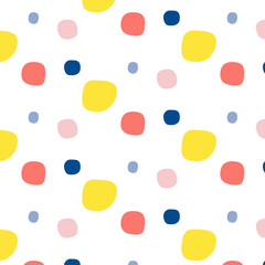 Abstract seamless pattern. Party . Birthday . seamless pattern with yellow and blue balls
