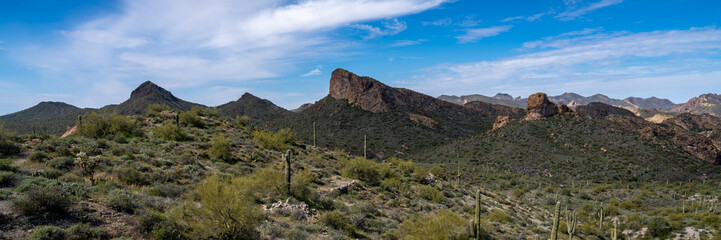 Fototapeta na wymiar Superstition Mountains in Central Arizona, America, USA.