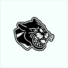vector illustration of black panther head
