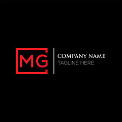 MG letter logo design on black background. MG creative initials letter logo concept. MG letter design. MG letter design on black background. MG logo vector.
