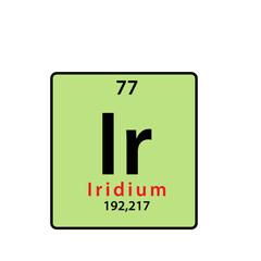 Ir element periodic table icon vector logo design