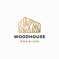 Wood House Woodhouse Logo Vector Icon Illustration