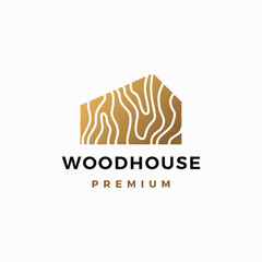 Wood House Woodhouse Logo Vector Icon Illustration