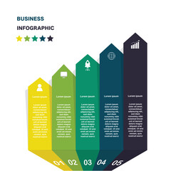 infographic abstract vector elements 5 options design for business or finance layout template Vector Stock Illustration