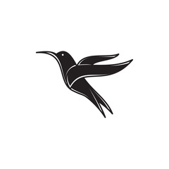 Bird. Silhouette of bird isolated on white background