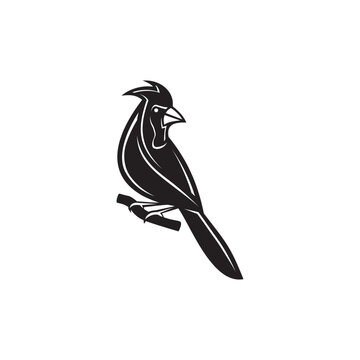 recommend clip art: vector silhouette of cardinal bird