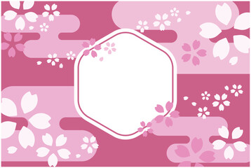 桜のベクターイラスト背景　チラシ　ポスター