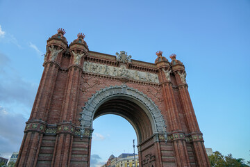 Fototapeta na wymiar The Arco de Triunfo de Barcelona in Barcelona, Spain