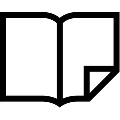 Open Pages Line Icon
