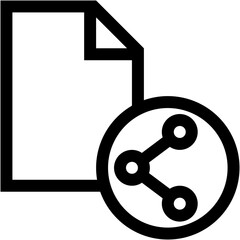 Share File Line Icon 