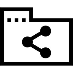 Share Folder Line Icon