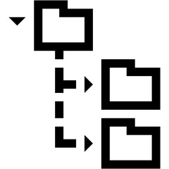 Subfolder. Folder Files Line Icon