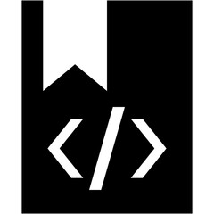 Code Book. Coding Manual Glyph Icon
