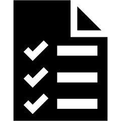 Good Checklist Glyph Icon