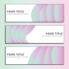 A simple and modern banner design with gradient color style