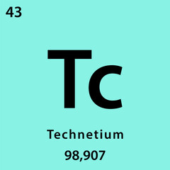 Tc element periodic table icon vector logo design