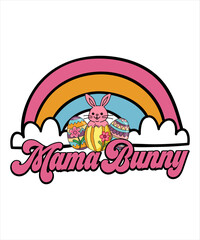 Mama Bunny Easter SVG T-shirt Design