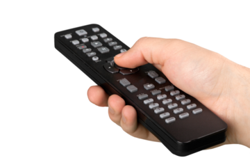Hand Using a Remote Control