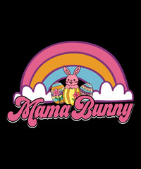 Mama Bunny Easter SVG T-shirt Design