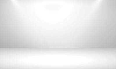 Product showcase spotlight on white gradient background