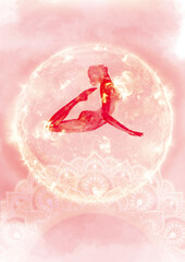 요가, 명상, 환상적인, 아사나,