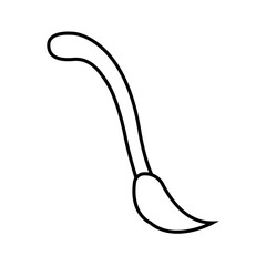 Vector flat outline donkey cow tail isolated on white background