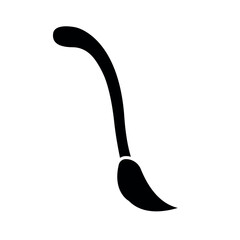 Vector flat donkey cow tail silhouette isolated on white background