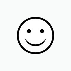 Fototapeta premium Smiley Emoticon, Happy Symbol. Funny Expression. Comedy Movie Genre Icon
