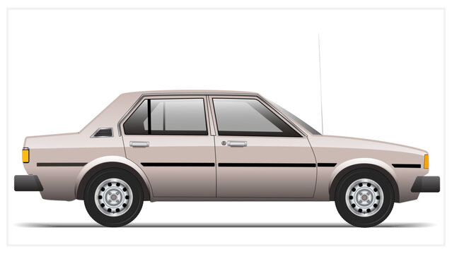 1980s Side Japanese Compact Sedan