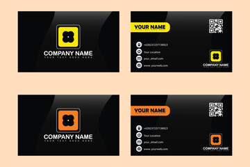 Business card template vector design for a corporate identity or personal identity