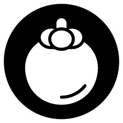 mangosteen glyph icon