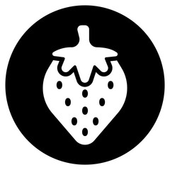 strawberry glyph icon