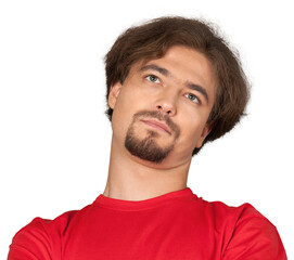 Obraz premium Portrait of a Man with Blank Expression