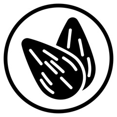 almond glyph icon