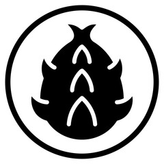 dragon fruit glyph icon