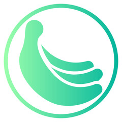 banana gradient icon