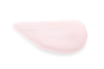 Sample of cosmetic gel isolated on white, top view