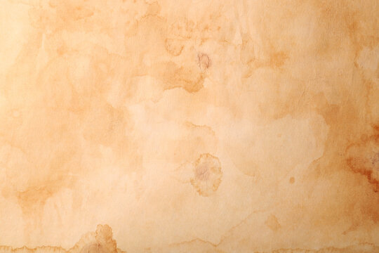 Sheet of old parchment paper as background, top view
