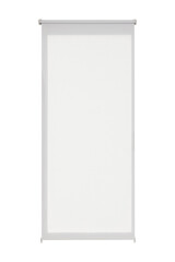 Stylish window roller blind on white background