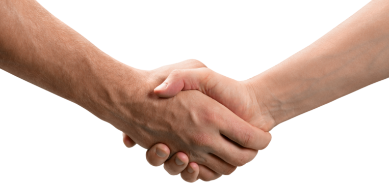 Closeup of Two Men Shaking Hands