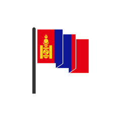 Mongolia flags icon set, Mongolia independence day icon set sign vector symbol