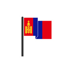 Mongolia flags icon set, Mongolia independence day icon set sign vector symbol